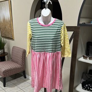 ASOS Petite Green and White Raglan Sundress